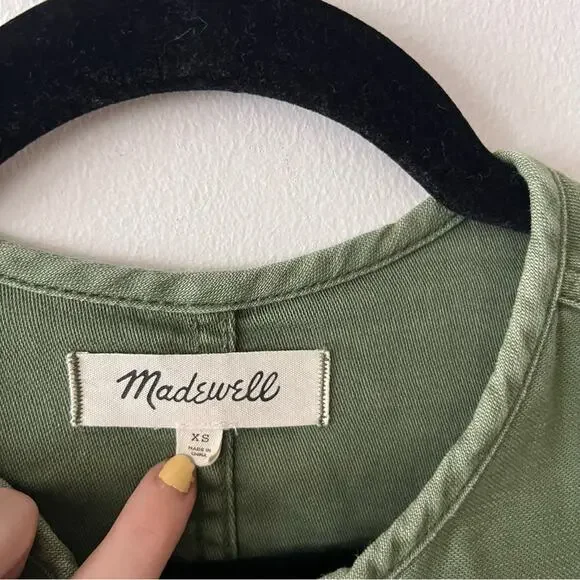 Madewell Claremont Drawstring Army Green Jacket - Picture 8 of 8